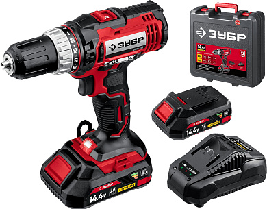 Дрель-шуруповерт аккумуляторная ЗУБР Мастер. ДШЛ-145-22