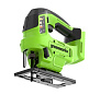 Лобзик акк. Greenworks GD24JS90, 24V, б/щет, 90 мм,0-3000/мин,4 ст.маятник,LED,без АКБ и ЗУ