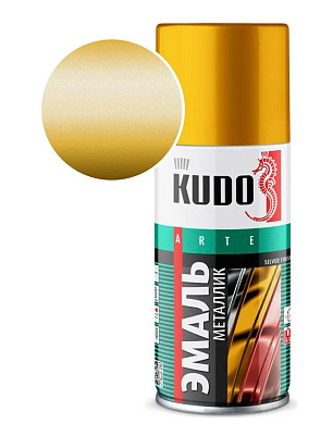 Краска-спрей металлик золото 210мл KUDO 