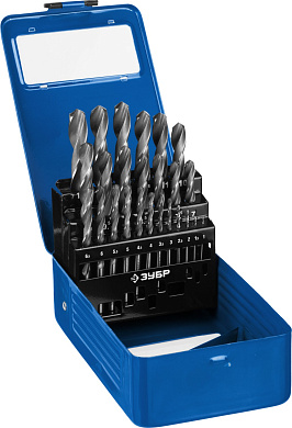 Набор сверл по металлу, сталь Р6М5, ПРОФ-В ЗУБР серия «ПРОФЕССИОНАЛ»