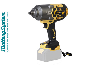 Аккумуляторный ударный гайковерт Hanskonner HCD18100S 1BatterySystem, 1000 Нм, 1/2",без АКБ и ЗУ