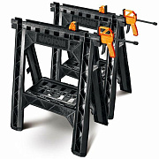 Строительные козлы для пиления с зажимом WORX WX065
