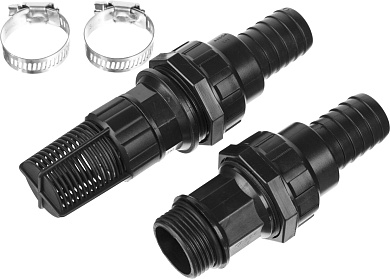 Обратный клапан с фильтром, адаптер, два хомута ЗУБР