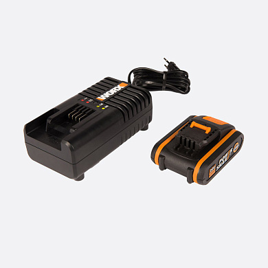 Комплект WORX 3601: 1 аккумулятор 2 Ач и зарядное устройство на 2А