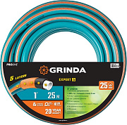 Поливочный шланг GRINDA PROLine EXPERT 5 3/4″ 50 м 30 атм пятислойный плетёное армирование