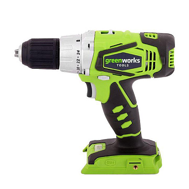 Дрель-шуруповерт аккумуляторная Greenworks G24DD, 24V, (без АКБ и ЗУ)