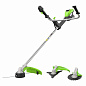 Триммер аккумуляторный Greenworks TB201H,82V,2,0 кВт,46 см,c  ножом,кусторезом,б/щ, с 1хАКБ 8Ач и ЗУ