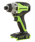 Винтоверт ударный акк. Greenworks GD24ID3, 24V, б/щет, HEX 1/4, 300Нм, 3 режима, без АКБ и ЗУ