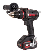 Дрель-шуруповерт аккумуляторная ударная бесщеточная KRESS KUC35, 20В, 150Нм, 4Ач х2, ЗУ 6А, кейс