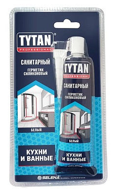 Герметик санитарный силиконовый прозрачный 85 мл  TYTAN Professional