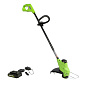 Триммер аккумуляторный Greenworks, 24 V, 25 см,  с АКБ 2АЧ и ЗУ (2107207SA)