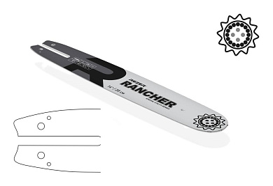 Шина для цепных пил Rancher 353 L 9 K сварная (14"  3/8  1,3  50зв) (Stihl 180)