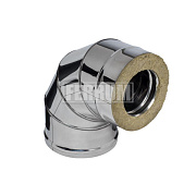 Сэндвич-колено 90° (430/0,5мм + нерж.) D 150х210 Ferrum