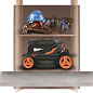 Газонокосилка аккумуляторная WORX WG779E,40В, 34 см, 2*2,5 Ач, двойное ЗУ 2x2A