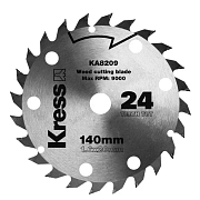 Диск твердосплавный KRESS KA8209 24T TCT 140x1,6x20 мм по дереву