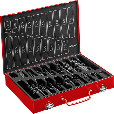 Набор сверл по металлу, сталь Р4М2, точность В серия «МАСТЕР» ЗУБР