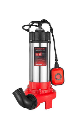 Насос фекальный погружной Verton AQUA FP1500K (мощн.1500Вт,произв.380л/мин,макс.выс.16м,глуб. 5м,d в