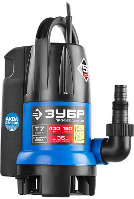 Дренажный насос для грязной воды ЗУБР НПГ-Т7-400 серия «ПРОФЕССИОНАЛ»