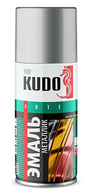 Краска-спрей металлик серебро 210мл KUDO 