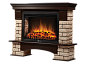 Портал Firelight Forte Wood 30 камень коричневый, шпон темный дуб
