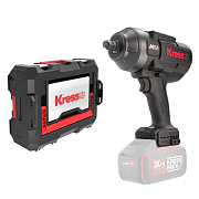 Гайковерт аккумуляторный бесщеточный KRESS KUB33.91, 20В, 1/2", 1300 Нм, без АКБ и ЗУ, кейс
