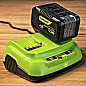 Ультрабыстрое двойное зарядное устройство Greenworks G24X2C8, 24V, 8A (2958807)
