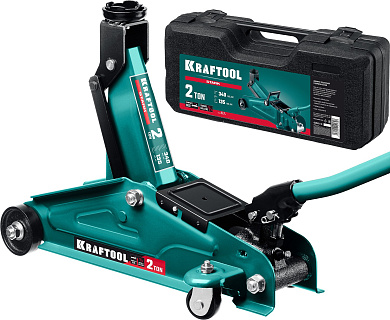Домкрат подкатной KRAFTOOL STARK 2т 135-340мм в кейсе