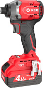 Винтоверт аккумуляторный ударный бесщеточный KEN BL6720D-40C (2х4.0Ач, 230Нм, З/У, сумка)