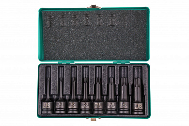 Набор ударных торцевых головок TORX 1/2"  в кейсе 8 шт. Stels