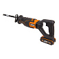 Сабельная пила аккумуляторная WORX WX500, 2Ач х1, ЗУ 2А, сумка