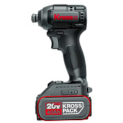 Винтоверт KRESS KU280.3 20V 190 Нм бесщеточный аккумуляторный с двумя 2 Ач батареями, 2 А зарядкой и