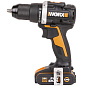 Дрель-шуруповерт аккумуляторная WORX WX102, 20В, 60Нм, бесщеточная, 2Ач х2, ЗУ, кейс