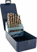 Набор спиральных сверл по металлу HSS Co в металлическом кейсе, d1.0-13.0 мм, 25 предметов Thorvik