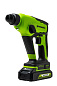 Перфоратор акк. Greenworks GD24SDS1K2, 24V, б/щет, SDS+, 1,2 Дж, 4800 уд/мин, 12 мм, c 1х2Ач и ЗУ