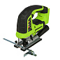 Лобзик акк. Greenworks GD24JS120, 24V, б/щет, 120 мм, 0-3500/мин, 4-ст.маятн, алюм.под,LED,1х2Ач,ЗУ