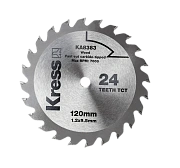 Диск твердосплавный KRESS KA8383 24T TCT 120х1,2х9,5 мм по дереву
