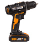 Дрель-шуруповерт аккумуляторная WORX WX100.2, 20В, 2Ач х2, ЗУ 0,4А, сумка