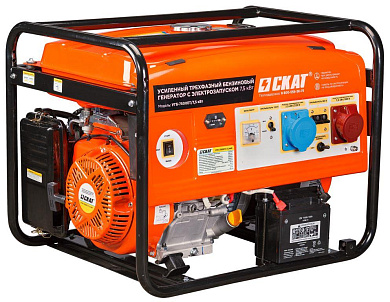 Генератор бензиновый СКАТ УГБ-7500ЕТ трехфазный