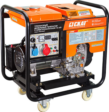Генератор дизельный СКАТ УГД-7500ЕТ трехфазный PROFF