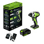 Винтоверт ударный акк. Greenworks GD24ID3, 24V, б/щет, 300Нм, 3 режима,1x4Ач,ЗУ,кор 3802807CUB