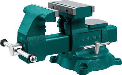 Слесарные тиски KRAFTOOL Reversible 165 мм, расход 324 мм 32705-165