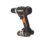 Дрель-шуруповерт ударная аккумуляторная WORX WX370, 50Нм, 20В, 2Ач x2, ЗУ 2А, кейс