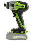 Винтоверт ударный акк. Greenworks GD24ID3, 24V, б/щет, HEX 1/4, 300Нм, 3 режима, без АКБ и ЗУ