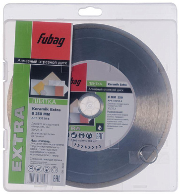 Диск алмазный FUBAG Keramik Extra 250х30х25.4