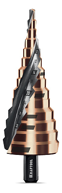 Сверло ступенчатое KRAFTOOL COBALT 4-39мм, 14 ступеней