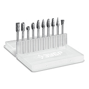 Набор борфрез твердосплавных, хв-к 3 мм ЗУБР 10 шт