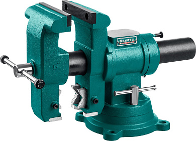 Стальные слесарные тиски KRAFTOOL 3D-STEEL 150 мм