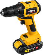 Бесщеточная дрель-шуруповерт, 1 АКБ (2 Ач), в кейсе CDB-200-1 STEHER