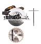 Циркулярная пила аккумуляторная бесщеточная WORX WX520.9, 20В 190 мм, без АКБ и ЗУ