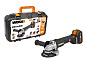 Угловая шлифмашина аккумуляторная WORX WX812, 20В бесщеточная, 4Ач х 1 ЗУ 2А